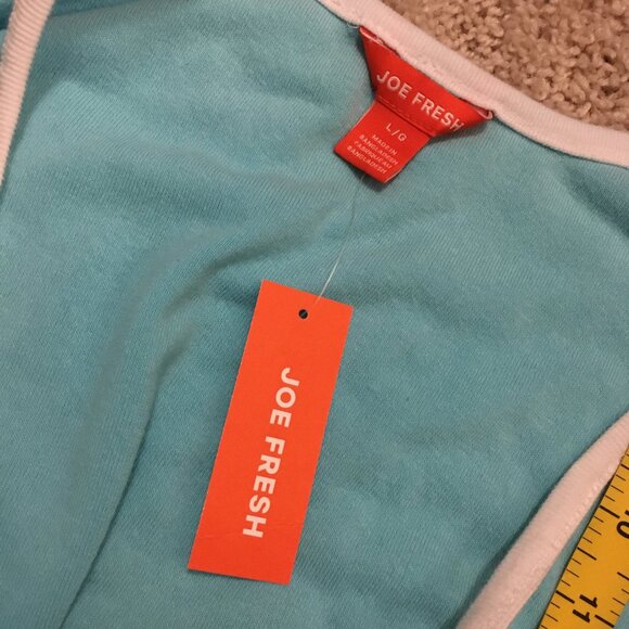 NWT Joe Fresh Terrycloth Retro Mineral Blue Tank Top - Picture 7 of 12